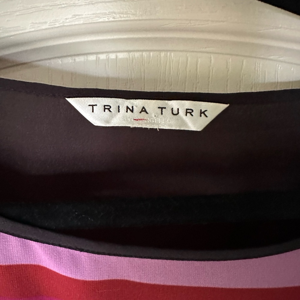 Trina Turk Theodora Sheer Patterned Tunic Caftan Dress - Picture 4 of 11